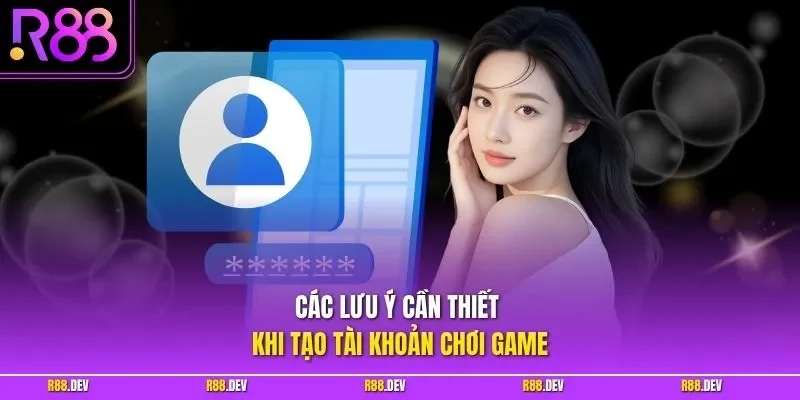 Các lưu ý cần thiết khi tạo tài khoản chơi game