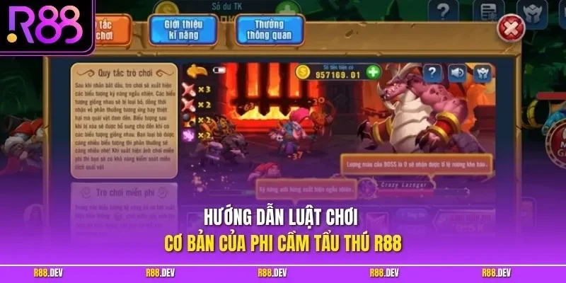 Hướng dẫn luật chơi cơ bản của phi cầm tẩu thú R88 